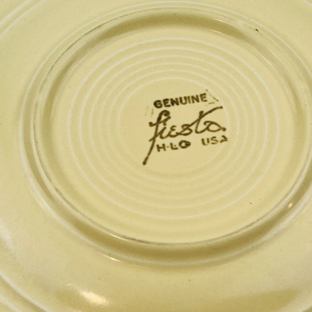 Vtg Fiesta Original Ivory 3 Salad Plate Lot 7.25